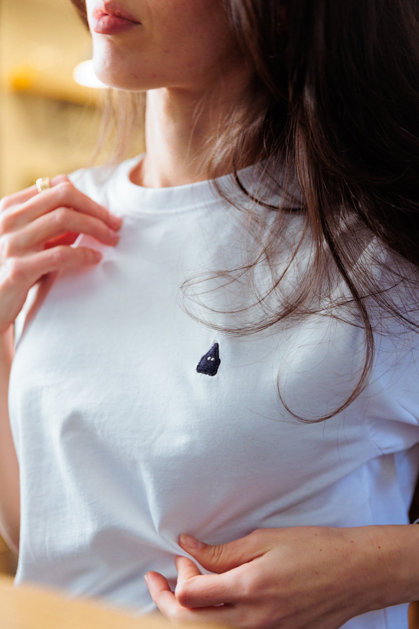Camiseta TRAMO Nazareno Blanca/azul